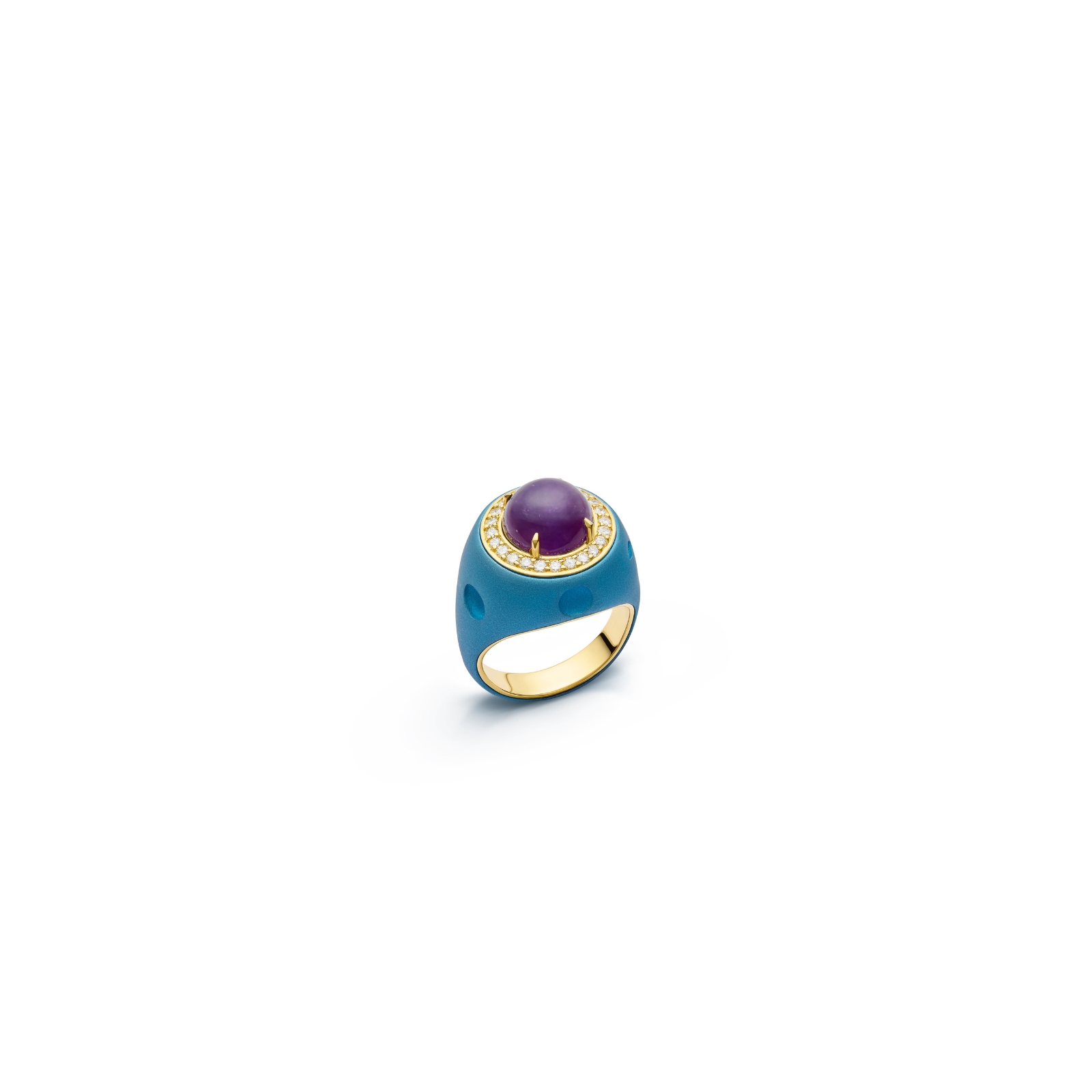 ANTTG44157 Radiance Nocturnal Blue Pavé Amethyst Ring - Image 1