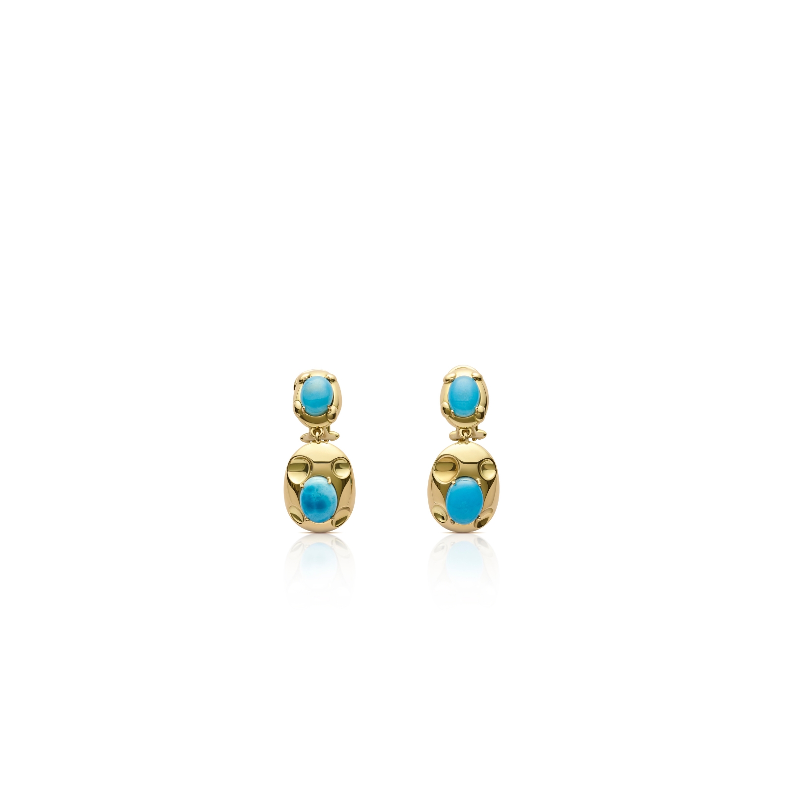 AR18K44164 Radiance Double Drop Larimar Earrings - Image 1