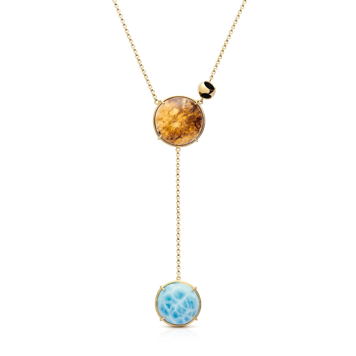 Amber & Larimar Necklace Amber & Larimar Necklace